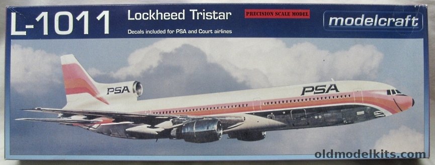 Modelcraft 1/144 Lockheed L-1011 Tristar - PSA and Court Air Lines, 144-002 plastic model kit